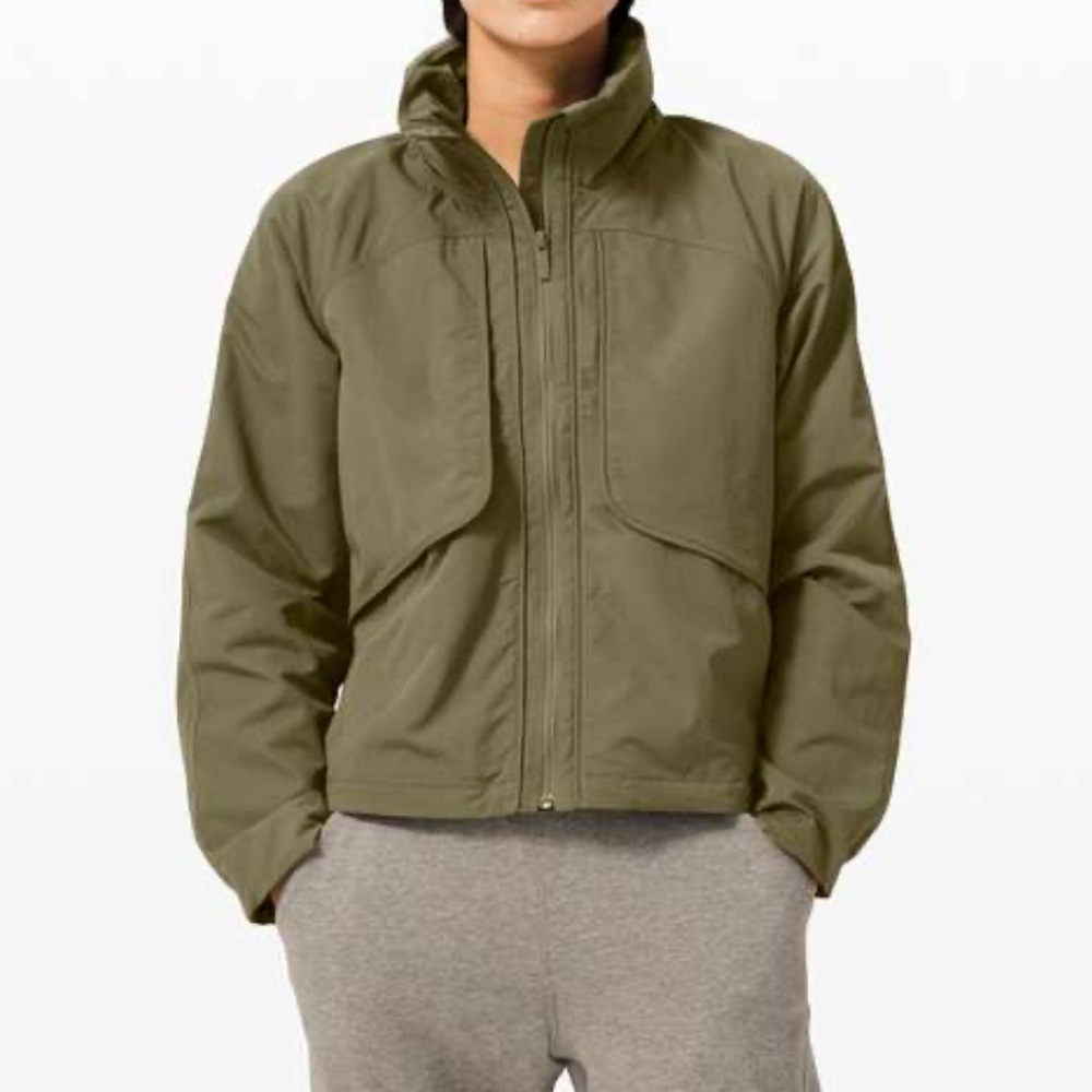Lulu jacket with zip away hood.